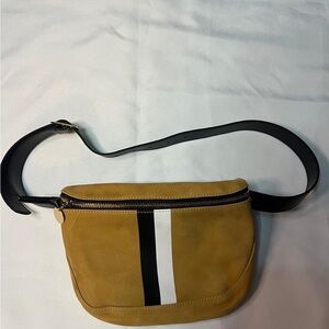 Elegant Tan and Black Belt Bag
